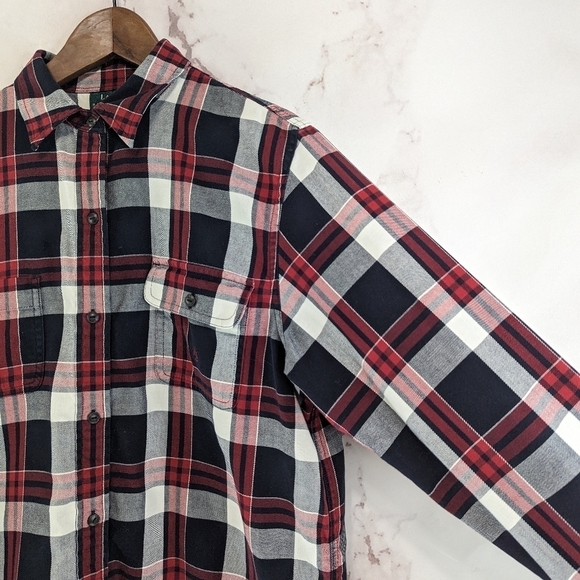 LRL Ralph Lauren Shirt Mens Large Red Black White Plaid Button Up Long Sleeve - Picture 11 of 11